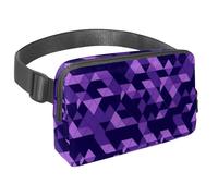 Conquista le tue avventure con stile con il nostro marsupio da viaggio, la borsa a tracolla definitiva per uomini e donne, triangolo viola geometrico, Multicolore#03, 1.5x9.0x5.9in/4x23x15cm