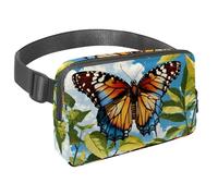 Conquista le tue avventure con stile con il nostro marsupio da viaggio, la borsa a tracolla definitiva per uomini e donne, graziosa farfalla, Multicolore#04, 1.5x9.0x5.9in/4x23x15cm