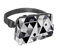Conquista le tue avventure con stile con il nostro marsupio da viaggio, la borsa a tracolla definitiva per uomini e donne, viola astratto geometrico, Multicolore#07, 1.5x9.0x5.9in/4x23x15cm