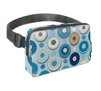 Conquista le tue avventure con stile con il nostro marsupio da viaggio, la borsa a tracolla definitiva per uomini e donne, motivo giallo con dischi, Multicolore#06, 1.5x9.0x5.9in/4x23x15cm