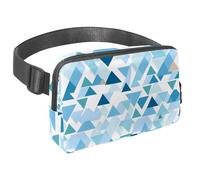 Conquista le tue avventure con stile con il nostro marsupio da viaggio, la borsa a tracolla definitiva per uomini e donne, triangolo viola geometrico, Multicolore#07, 1.5x9.0x5.9in/4x23x15cm