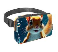 Conquista le tue avventure con stile con il nostro marsupio da viaggio, la borsa a tracolla definitiva per uomini e donne, adorabile scoiattolo nuota sott'acqua, Multicolore#02,