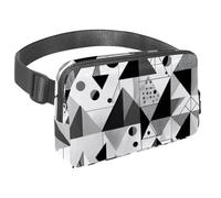 Conquista le tue avventure con stile con il nostro marsupio da viaggio, la borsa a tracolla definitiva per uomini e donne, viola astratto geometrico, Multicolore#05, 1.5x9.0x5.9in/4x23x15cm