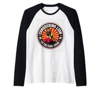Conquistare Il Leone della tribù Giuda Yahweh Arte Rastafariana Maglia con Maniche Raglan