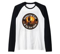 Conquistare Il Leone della tribù Giuda Yahweh Arte Rastafariana Maglia con Maniche Raglan