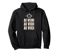 Conquistatore Tecnico Robot AI Veni Vidi Vici Felpa con Cappuccio
