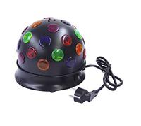 Conrad 51812235 - Faretto a LED, a Sfera, 28 lenti Colorate Rotanti, 230 V, 80 W