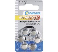 Conrad energy CE-2786282 Batteria a bottone ZA 675 1.4 V 6 pz. 630 mAh Zinco-ar