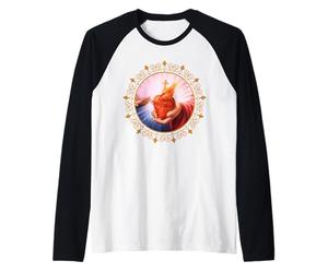 Consacrazione al Sacro Cuore di Gesù Immagine Cattolica Maglia con Maniche Raglan