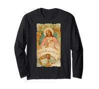 Consacrazione al Sacro Cuore di Gesù Vintage Cattolico Maglia a Manica