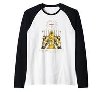 Consacrazione Eucaristica Tradizionale Messa latina Cattolica Maglia con Maniche Raglan