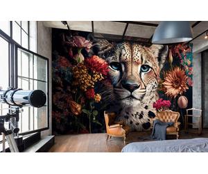 Consalnet Wild Cat Decor Carta da Parati Murale Camera Ragazze Donna 123x86 inch