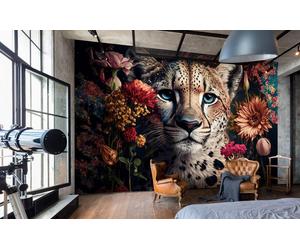 Consalnet Wild Cat Decor Carta da Parati Murale Camera Ragazze Donna 123x86 inch