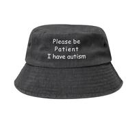 Consapevolezza 'autismo per Favore Sii paziente con Me Ho l'autismo Cappello da Pescatore Cappello da Cowboy da Uomo Cappello da Sole da Donna Nero