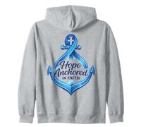 Consapevolezza del Cancro al Colon - Supporto per Nastro Christian Faith Hope Felpa con Cappuccio