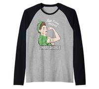 Consapevolezza del cancro al fegato per il suo supporto indistruttibile guerriero Maglia con Maniche Raglan