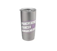 Consapevolezza del cancro al pancreas Cancro al pancreas viola Bicchiere termico in acciaio inox doppia parete