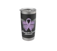 Consapevolezza del cancro al pancreas Cancro al pancreas viola Bicchiere termico in acciaio inox doppia parete
