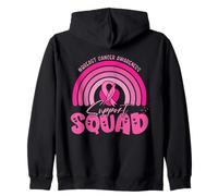 Consapevolezza del Cancro al Seno Amici di Famiglia Support Squad Women Felpa con Cappuccio