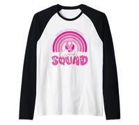 Consapevolezza del Cancro al Seno Amici di Famiglia Support Squad Women Maglia con Maniche Raglan