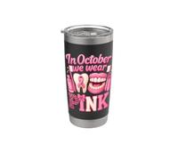 Consapevolezza del cancro al seno dentale in ottobre indossiamo un dente rosa Bicchiere termico in acciaio inox doppia parete