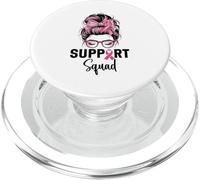 Consapevolezza del cancro al seno Donne Support Squad Chignon disordinato PopSockets PopGrip per MagSafe