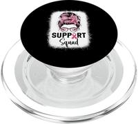 Consapevolezza del cancro al seno Donne Support Squad Chignon disordinato PopSockets PopGrip per MagSafe