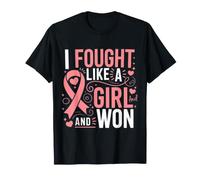 Consapevolezza del Cancro al Seno Ho combattuto Come Una Ragazza e Ho Vinto Donne Maglietta