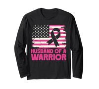 Consapevolezza del Cancro al Seno Marito di Una Moglie guerriera Supporto Maglia a Manica