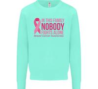 Consapevolezza Del Cancro Al Seno Nessuno Combatté Da Solo Felpa Per Bambini