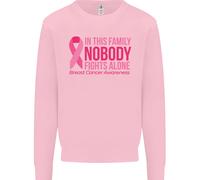 Consapevolezza Del Cancro Al Seno Nessuno Combatté Da Solo Felpa Per Bambini