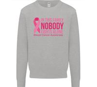 Consapevolezza Del Cancro Al Seno Nessuno Combatté Da Solo Felpa Per Bambini