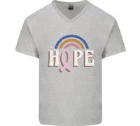 Consapevolezza Del Cancro Al Seno Speranza Uomo V-Neck In Cotone T-Shirt