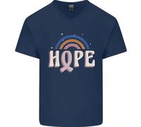 Consapevolezza Del Cancro Al Seno Speranza Uomo V-Neck In Cotone T-Shirt
