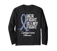 Consapevolezza del cancro esofageo La sua lotta è il mio supporto da guerriero Maglia a Manica
