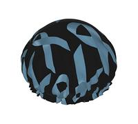 Consapevolezza del cancro ovarico nastro blu Riutilizzabile Impermeabile Lavabile Regolabile Adatto a donne Tutte le lunghezze di capelli Cuffia da a