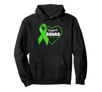 Consapevolezza del Cuore del Nastro Verde della Squadra di Supporto alla Salute mentale Felpa con Cappuccio