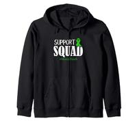 Consapevolezza del Cuore del Nastro Verde della Squadra di Supporto alla Salute mentale Felpa con Cappuccio