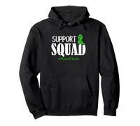 Consapevolezza del Cuore del Nastro Verde della Squadra di Supporto alla Salute mentale Felpa con Cappuccio