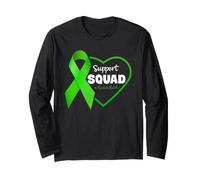 Consapevolezza del Cuore del Nastro Verde della Squadra di Supporto alla Salute mentale Maglia a Manica