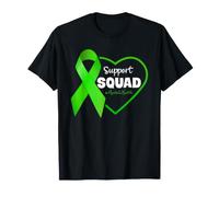 Consapevolezza del Cuore del Nastro Verde della Squadra di Supporto alla Salute mentale Maglietta
