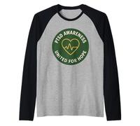 Consapevolezza del Disturbo da Stress Post-traumatico Supporto per la Salute mentale Regalo Sopravvissuto Maglia con Maniche Raglan
