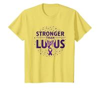 Consapevolezza del Lupus per Le Donne: più Forte del Lupus Maglietta, Bambini, Limone, 10 Anni