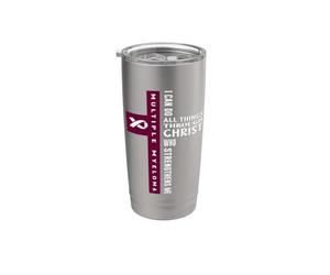 Consapevolezza del mieloma multiplo Cristo che mi rafforza Croce Bicchiere termico in acciaio inox doppia parete