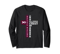 Consapevolezza del mieloma Multiplo Cristo Che Mi rafforza Croce Maglia a Manica