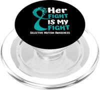 Consapevolezza del mutismo selettivo Teal Ribbon Hope Family Fighter PopSockets PopGrip per MagSafe