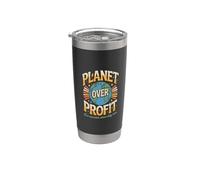Consapevolezza del pianeta sul profitto della Terra - Dichiarazione Eco Warrior Bicchiere termico in acciaio inox doppia parete