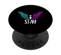 Consapevolezza del suicidio di rimanere a semicorda consapevolezza della salute mentale PopSockets PopGrip Adesivo