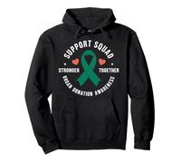 Consapevolezza della donazione di organi Supporto del Nastro Verde Donatore di organi Felpa con Cappuccio
