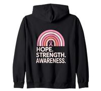 Consapevolezza della Forza della Speranza sulla consapevolezza del Cancro al Seno Felpa con Cappuccio